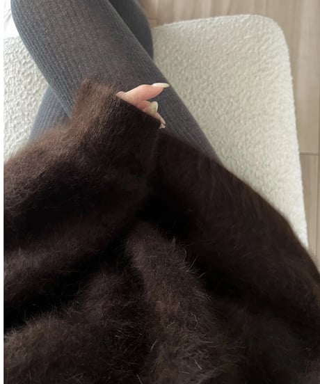 ［即納］rabbit fur over knit