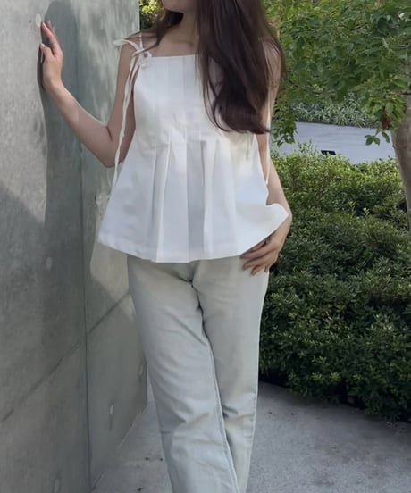 ［即納］pintuck blouse