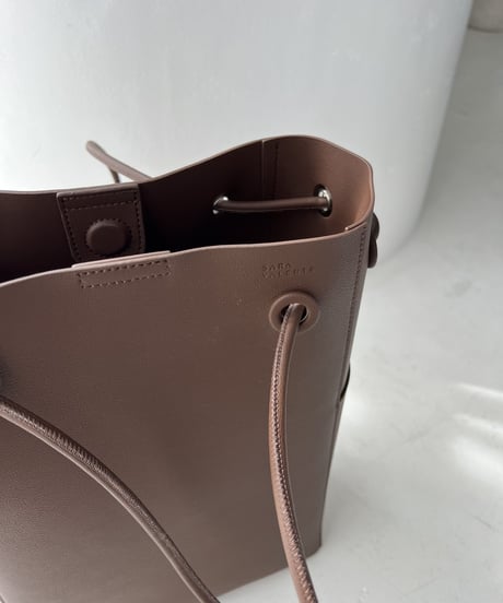 vegetable leather bucket bag