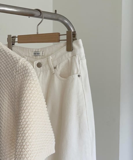 white straight denim