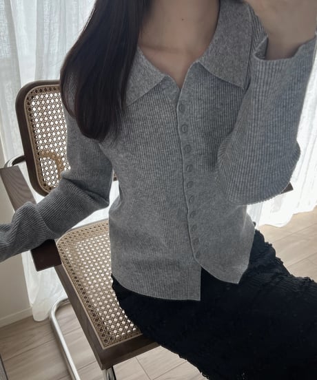color ribbed cardigan