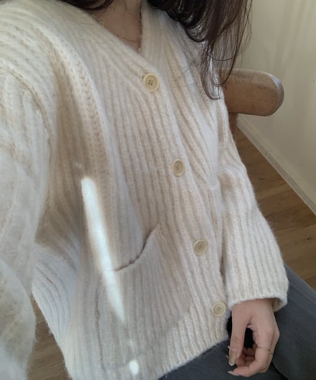 heavy rubbed cardigan