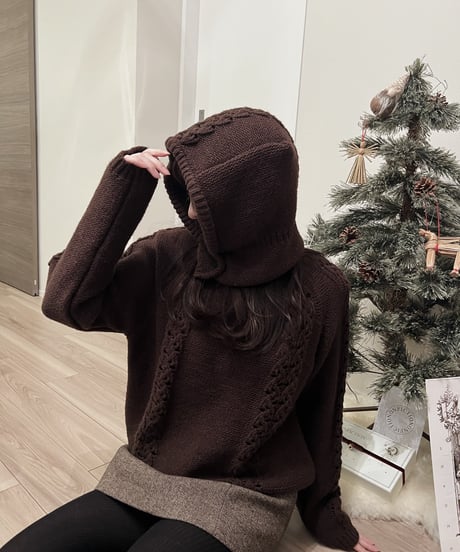 hood knit set