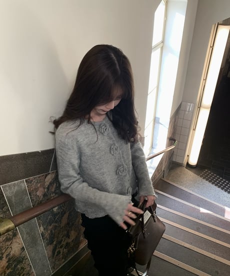 ［即納］flower cardigan