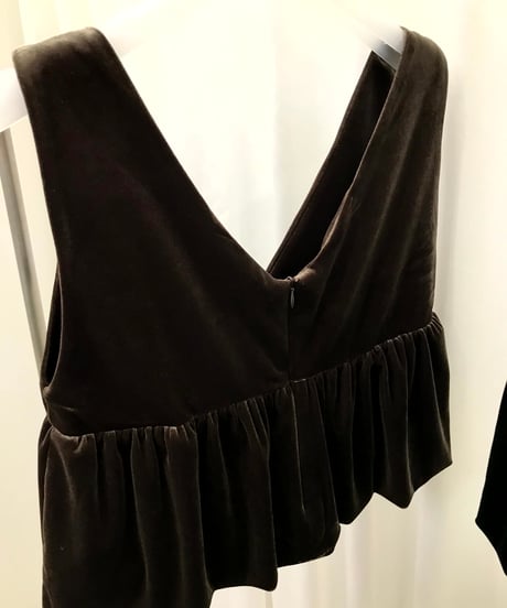 velour gather top