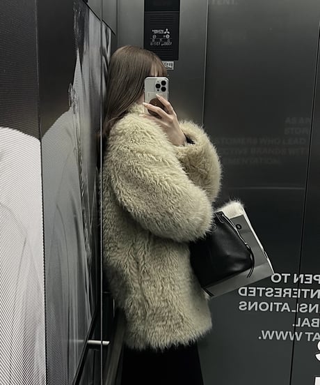 sheep mohair fur coat