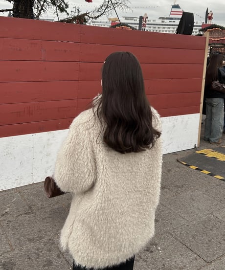 sheep mohair fur coat