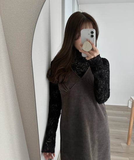 brushed lace top