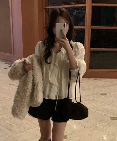 ruffle strap blouse