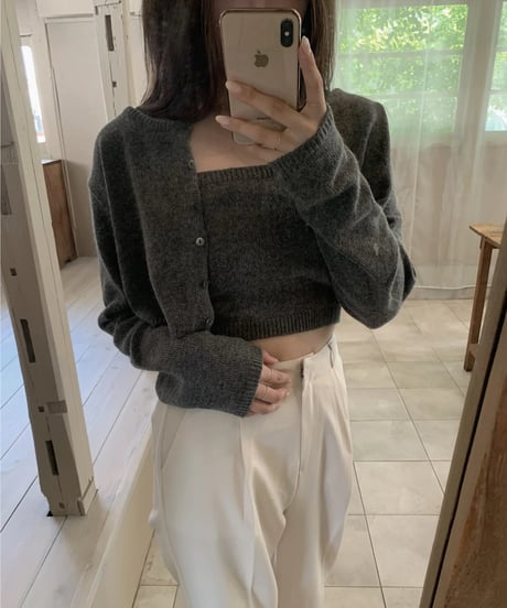 cropped cardigan set