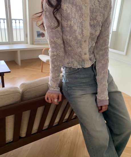 embroidered lace cardigan