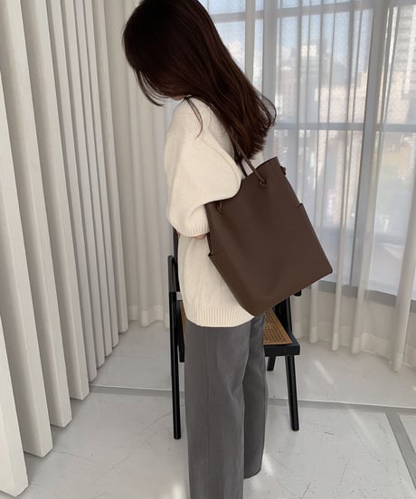 vegetable leather bucket bag