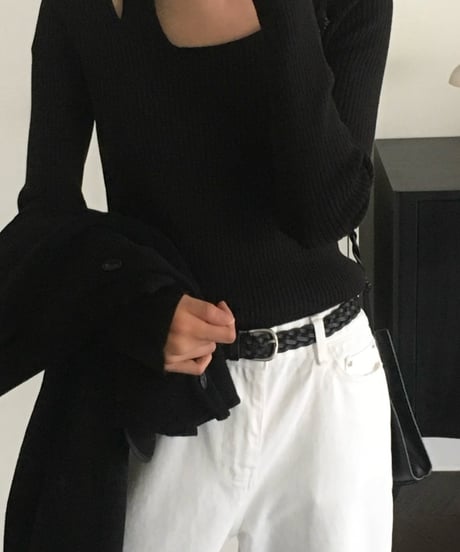 slit slim knit
