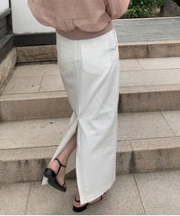 pintuck maxi skirt