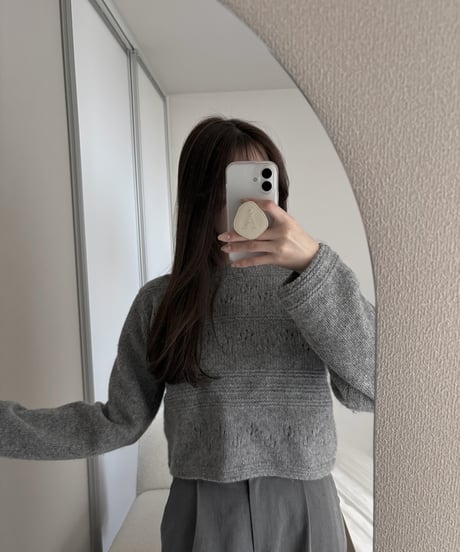 wool ribbon scotch cardigan