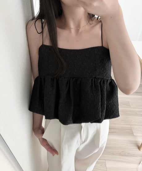 balloon crop blouse