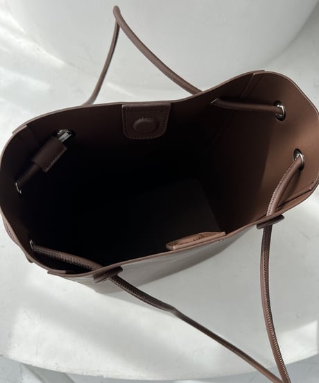 vegetable leather bucket bag