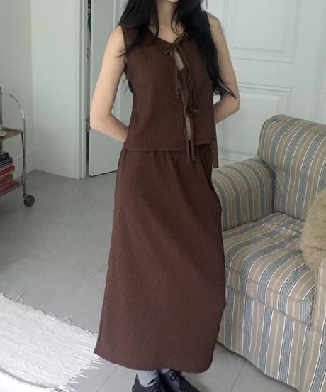 ribbon tie blouse setup