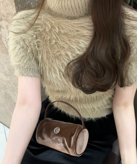 mink crop turtleneck