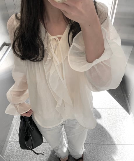ruffle strap blouse