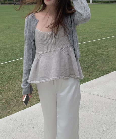 knit vest layered tops