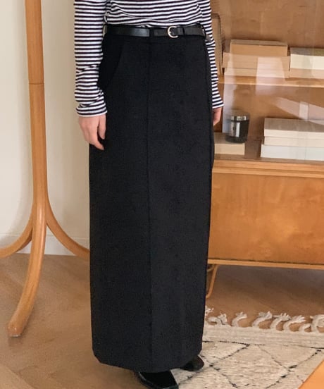 pintuck maxi skirt
