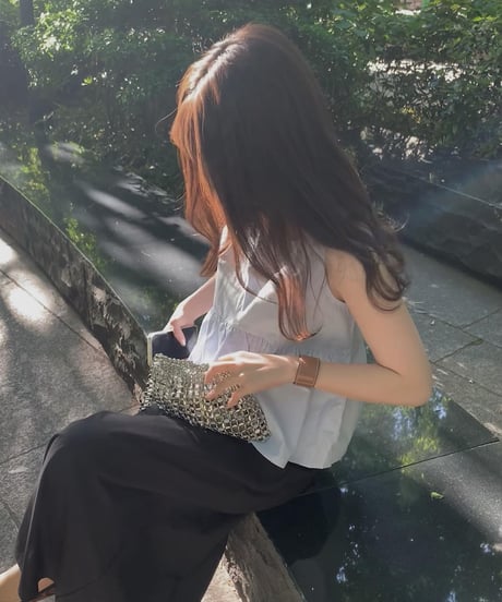 ［即納］silver shoulder bag