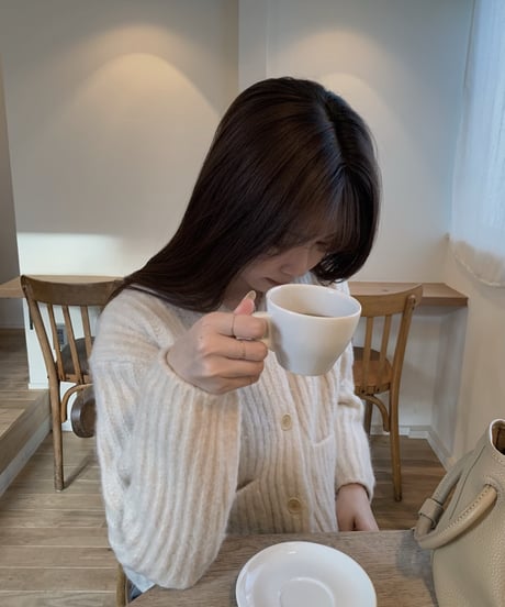 heavy rubbed cardigan