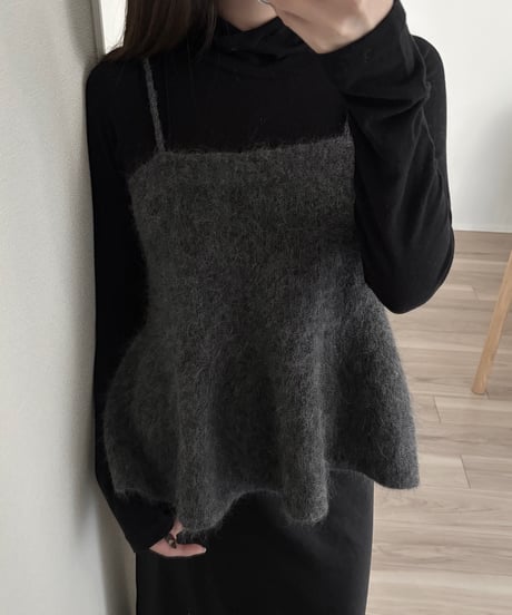 peplum knit mini top