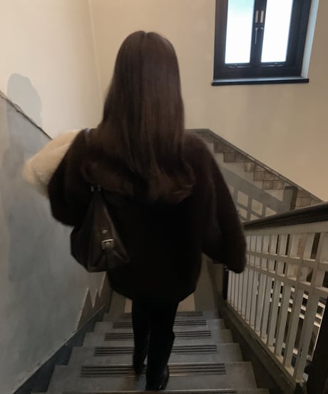 ［即納］rabbit fur over knit