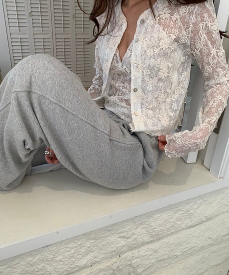 embroidered lace cardigan