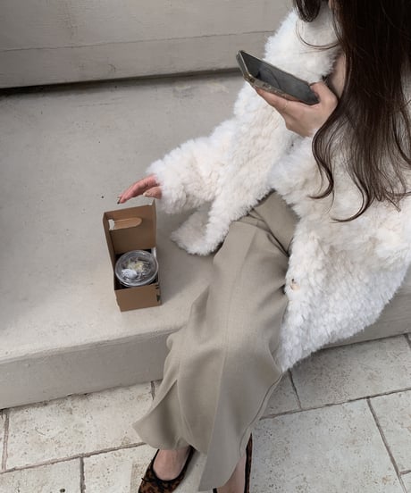 ［即納］sanen wool collar fur jacket