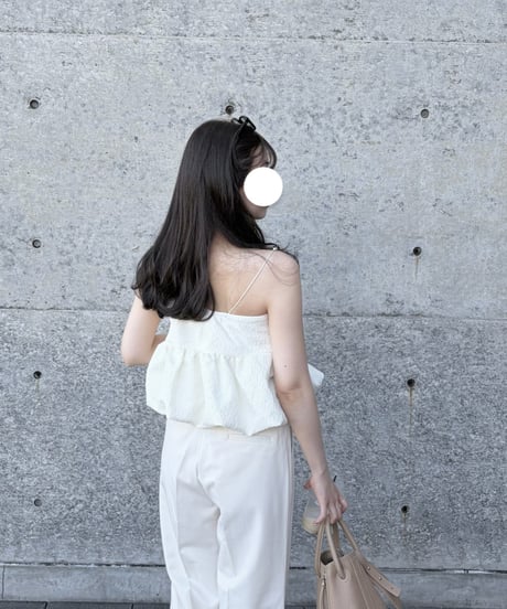 balloon crop blouse