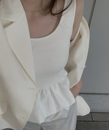 ［即納］milky frill sleeveless