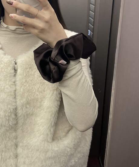 ［即納］satin scrunchie