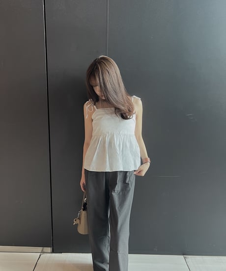 ［即納］cotton ribbon camisole