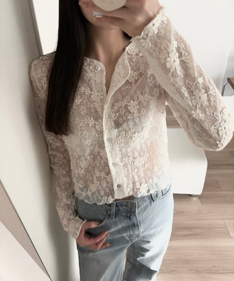 embroidered lace cardigan