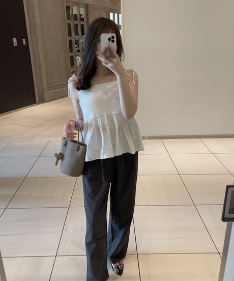 ［即納］cotton ribbon camisole