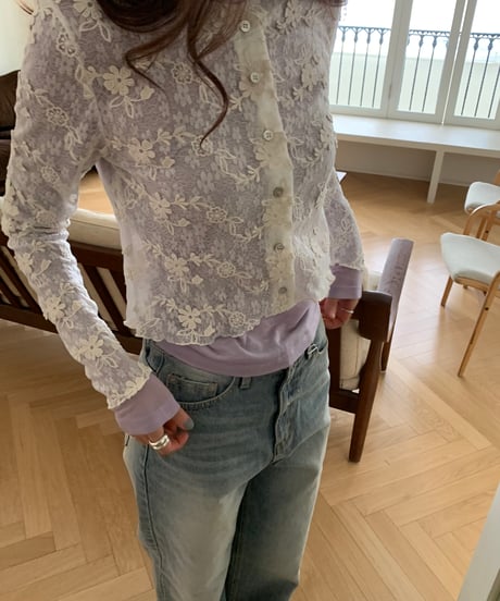embroidered lace cardigan