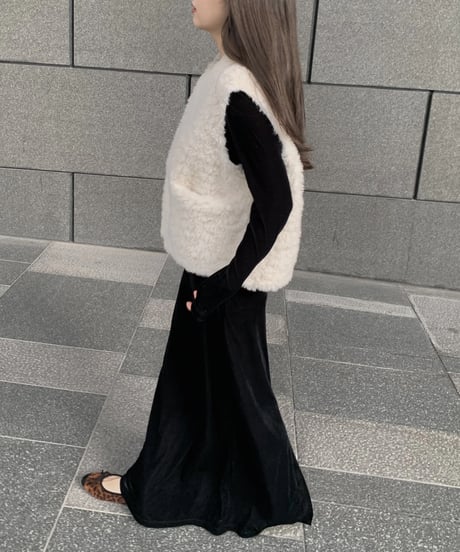 mouton boa vest