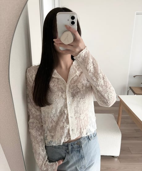 embroidered lace cardigan