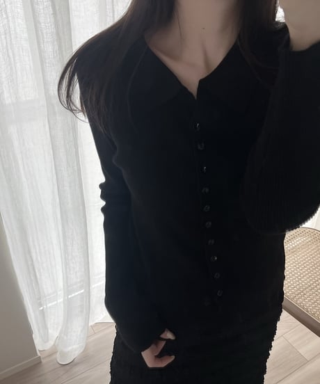 color ribbed cardigan