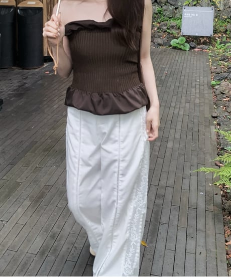 linen lace pants