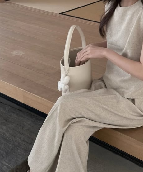cow leather basket bag