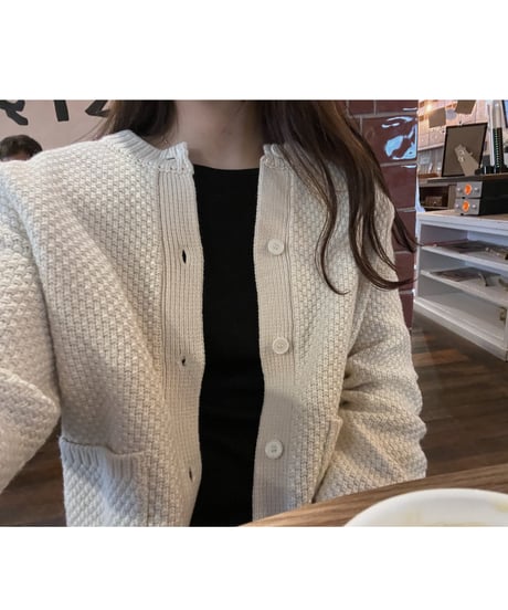 Pocket wool cardigan