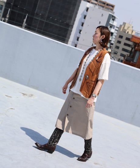 Dhal / C/Li CHAMBRAY Skirt Beige