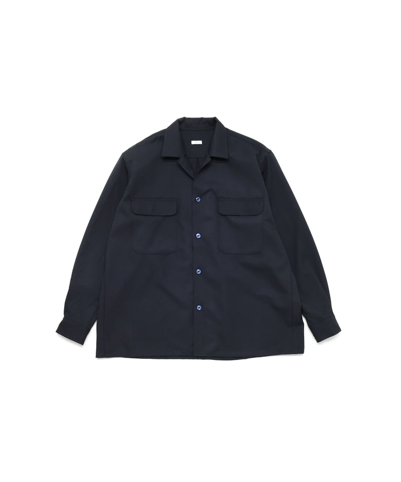 2/72 Wool GABA Open Collar Shirt | Dhal/DHAL DE