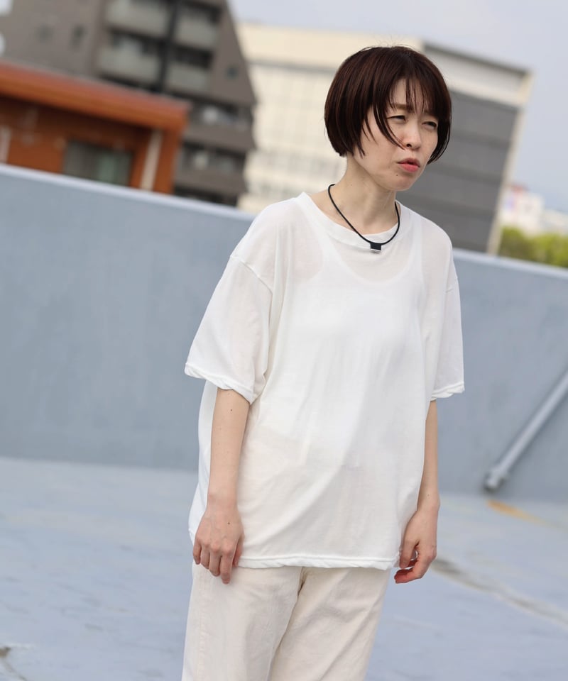 今期新品】1027 Hard Twisted Bio Tシャツ クリーム 1027 Hard Twisted