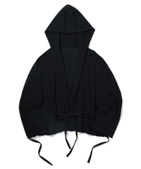 1027 Hard Twisted Bio Cutsew / Hooded Parka Black
