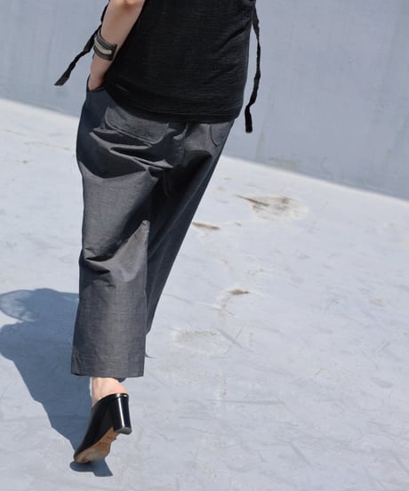 Dhal / C/Li CHAMBRAY Relax Pants Navy
